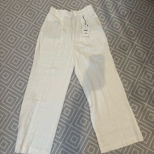 Zara Cream High-Waisted Trousers